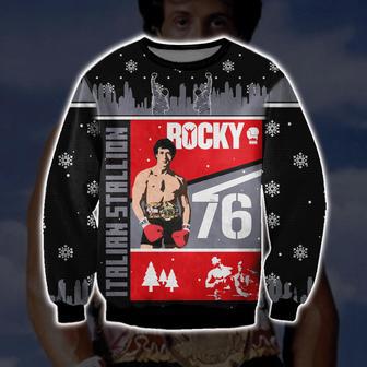 Rocky Balboa Print Ugly Christmas Sweater | Favorety CA