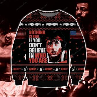 Rocky Knitting Pattern Print Ugly Christmas Sweater | Favorety AU