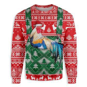 Rooster Pattern Ugly Christmas Sweater | Favorety