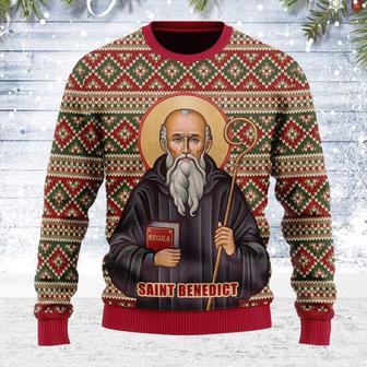 Saint Benedict Ugly Christmas Sweater | Favorety