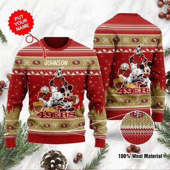 San Francisco Disney Donald Duck Mickey Mouse Goofy Ugly Christmas Sweater | Favorety