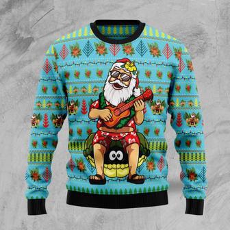 Santa and Ukulele Christmas Ugly Christmas Sweater | Favorety DE