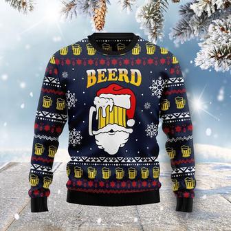 Santa Beerd Ugly Christmas Sweater | Favorety CA