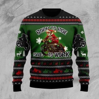 Santa Born To Ride Ugly Christmas Sweater | Favorety DE