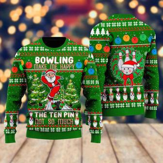 Santa Bowling Go Strike Ugly Christmas Sweater For Men & Women | Favorety AU