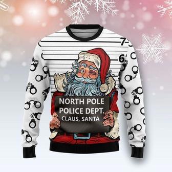 Santa Claus Arrested By North Pole Police Ugly Christmas Sweater | Favorety UK