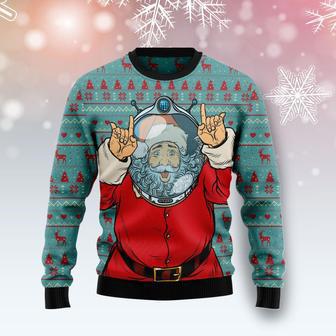 Santa Claus Astronaut Ugly Christmas Sweater | Favorety