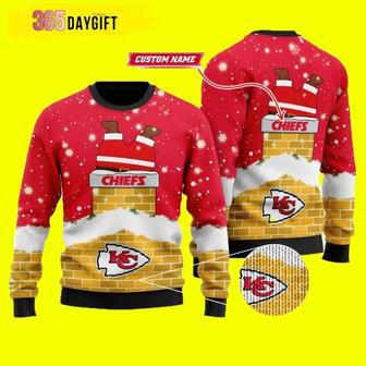 Santa Claus Custom Ugly Kansas City Chiefs Ugly Christmas Sweater, Jumper | Favorety