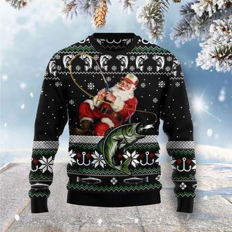 Santa Claus Fishing Ugly Christmas Sweater | Favorety DE