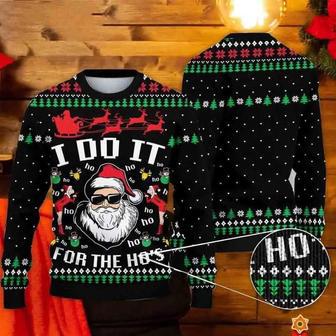 Santa Claus I Do It For The Hos Ugly Christmas Sweater, Jumper | Favorety DE