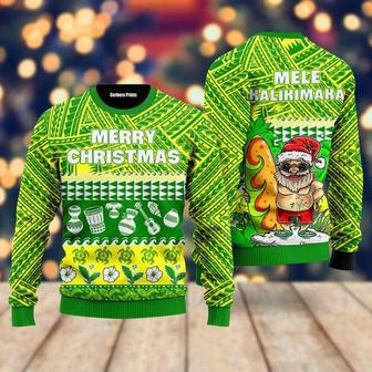 Santa Claus Mele Kalikimaka Ugly Christmas Sweater For Men & Women | Favorety AU