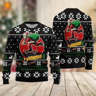 Santa Claus Skateboard Ugly Christmas Sweater For Men & Women | Favorety AU