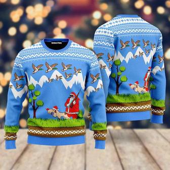 Santa Duck Hunting Christmas Ugly Christmas Sweater Ugly Christmas Sweater For Men & Women | Favorety CA