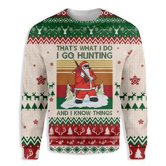 Santa Go Hunting And Know Things Ugly Christmas Sweater | Favorety UK