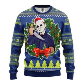 Santa Jason Voorhees Merry Xmas Ugly Christmas Sweater, Jumper | Favorety