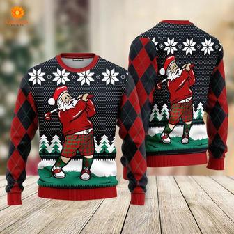 Santa Love Golf Ugly Christmas Sweater For Men & Women | Favorety AU