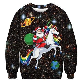 Santa Unicorn Ugly Christmas Sweater | Favorety CA