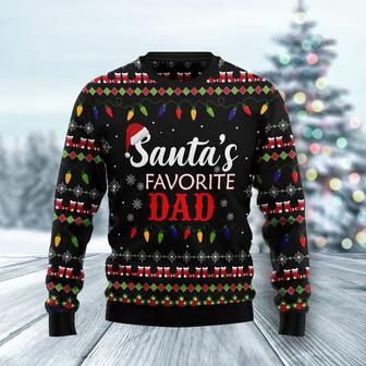 Santas Favorite Dad Ugly Christmas Sweater | Favorety