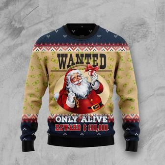 Satan Claus Wanted Only Alive Ugly Christmas Sweater | Favorety AU