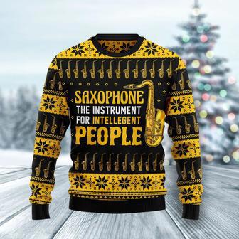 Saxophone The Instrument For Intellegent People Ugly Christmas Sweater | Favorety AU