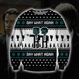 Say What Again Knitting Pattern Print Ugly Christmas Sweater | Favorety AU