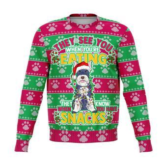 Schnauzer They Know When You Have Snacks Ugly Christmas Sweater | Favorety