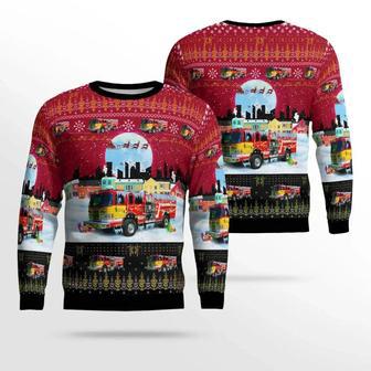 Schooley’s Mountain Fire Long Valley, NJ Christmas AOP Ugly Sweater | Favorety AU