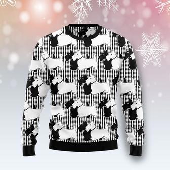 Scottish Terrier Black And White Ugly Christmas Sweater | Favorety DE