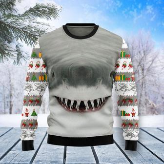 Shark Cute Face Ugly Christmas Sweater | Favorety UK