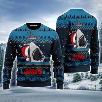 Shark Ugly Sweater, Jaws Shark Santa Ugly Christmas Ugly Sweater | Favorety AU