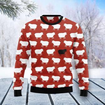 Sheep Black And White Ugly Christmas Sweater | Favorety UK