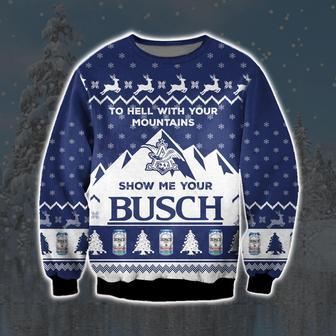 Show Me Your Busch Knitting Pattern All Over Print Ugly Christmas Sweater | Favorety AU