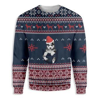 Siberian Husky In Pocket Ugly Christmas Sweater | Favorety CA