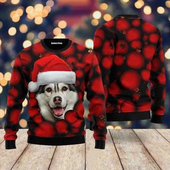 Siberian Husky Ornament Ugly Christmas Sweater For Men & Women | Favorety