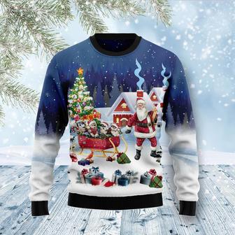 Siberian Husky Santa Ugly Christmas Sweater | Favorety UK