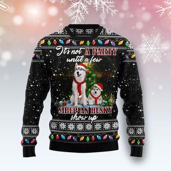 Siberian Husky Show Up Ugly Christmas Sweater | Favorety DE