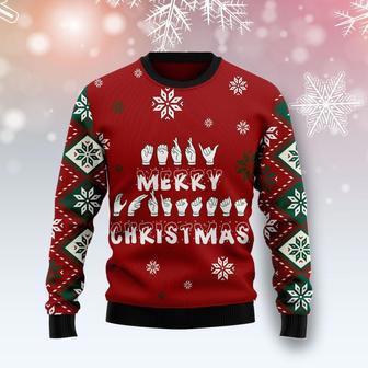 Sign Language Merry Christmas Ugly Christmas Sweater | Favorety UK