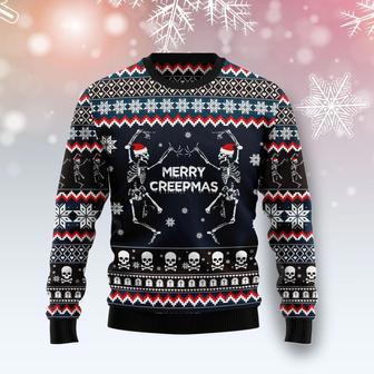 Skeleton Merry Creepmas Ugly Christmas Sweater | Favorety AU