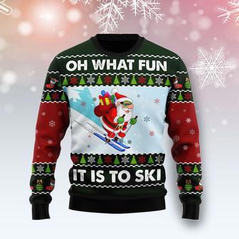 Skiing Oh What Fun Ugly Christmas Sweater | Favorety DE