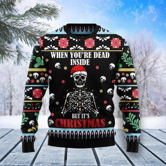 Skull Christmas Inside Ugly Christmas Sweater | Favorety