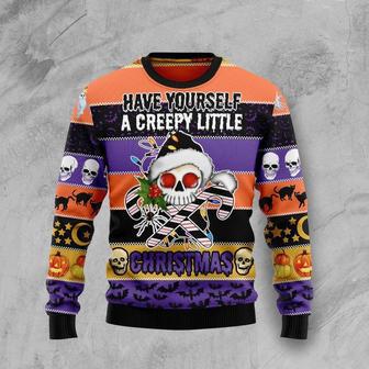 Skull Creepy Halloween Ugly Christmas Sweater | Favorety UK