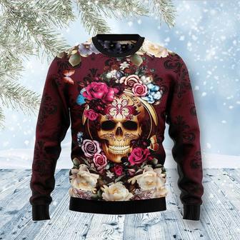 Skull FLower Ugly Christmas Sweater | Favorety AU