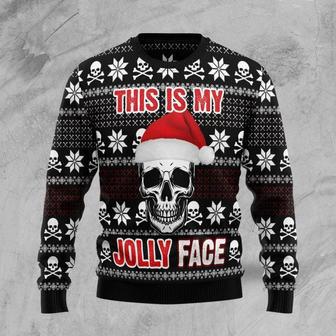 Skull Jolly Face Ugly Christmas Sweater | Favorety AU