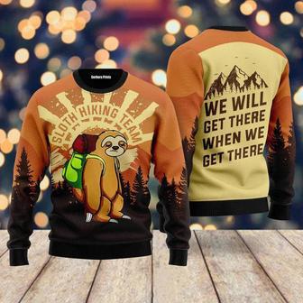 Sloth Hiking Ugly Christmas Sweater For Men & Women | Favorety AU