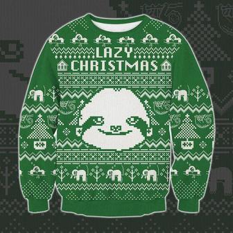 Sloth Lazy Ugly Christmas Sweater | Favorety