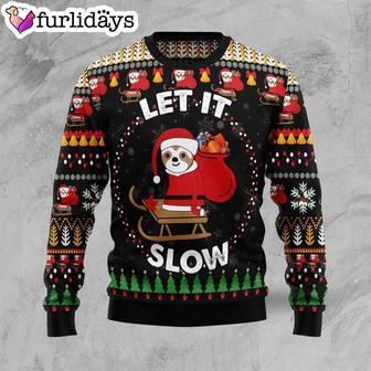 Sloth Let It Slow Ugly Christmas Sweater, Jumper – Best Xmas Gifts | Favorety DE