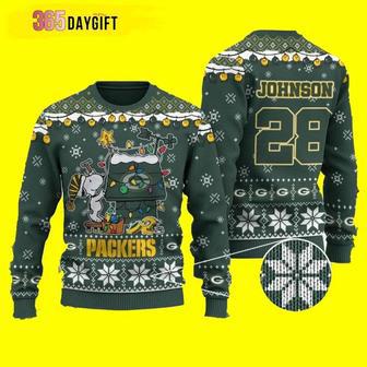 Snoopy House Custom Green Bay Packers Ugly Christmas Sweater, Jumper | Favorety DE