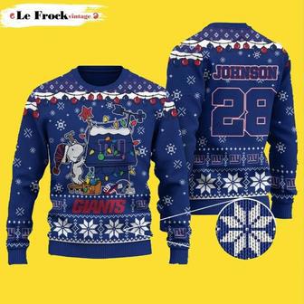 Snoopy New York Giants House Ugly Christmas Sweater, Jumper | Favorety