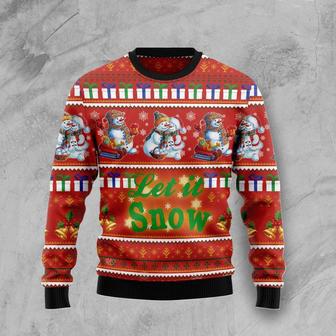 Snowman Let It Snow Ugly Christmas Sweater | Favorety