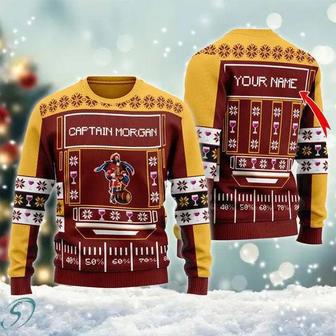 Snowy Captain Morgan Ugly Christmas Sweater, Jumpers | Favorety CA